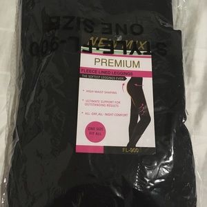 New Mix Fleece Lined Leggings - One Size